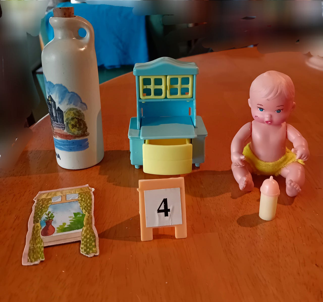 Nukkekodin kalusteet nukkekoti tavaraa pikkutavaraa retro
