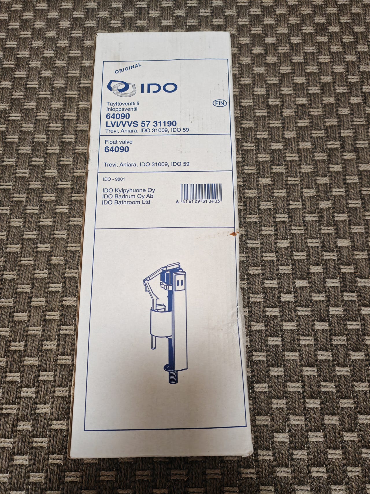 Wc-varaosa IDO Trevi B/Aniara Z6409000001 uimuriventtiili