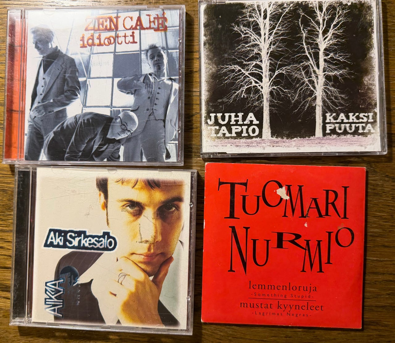 Juha Tapio, Zen Cafe, Tuomari Nurmio, Aki Sirkesalo CD:t