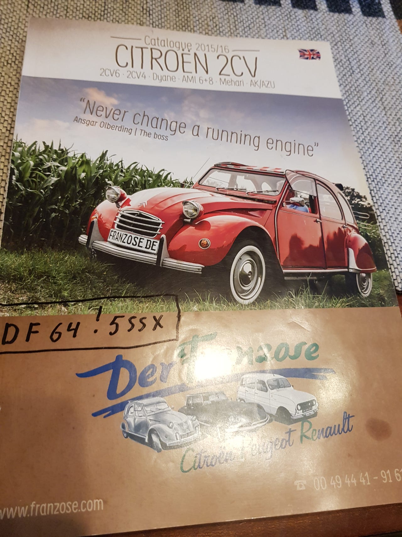 Citroen 2cv Catalogue 2015/16