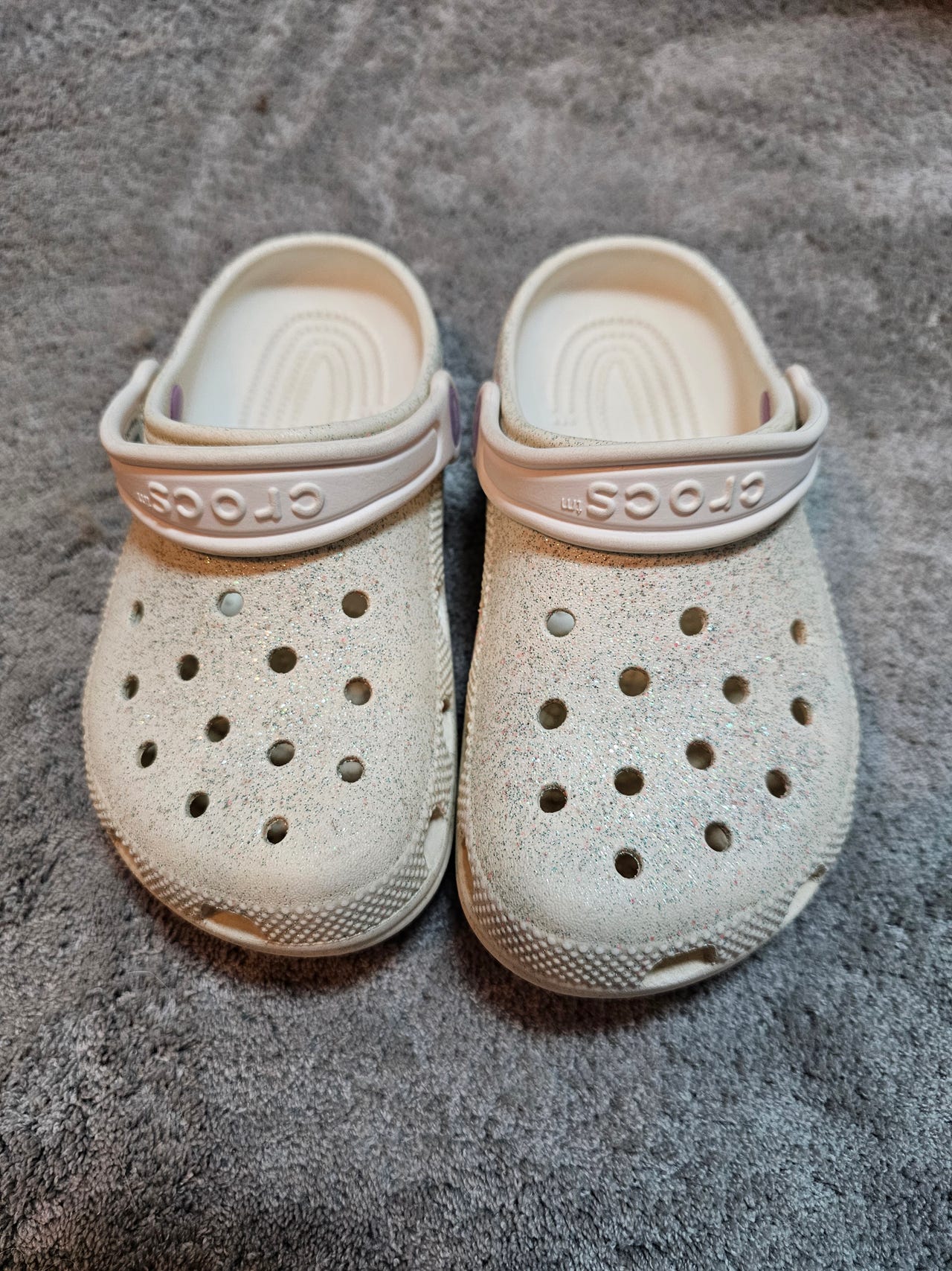 Crocs lasten glitter sandaalit 32 valkoiset unisex
