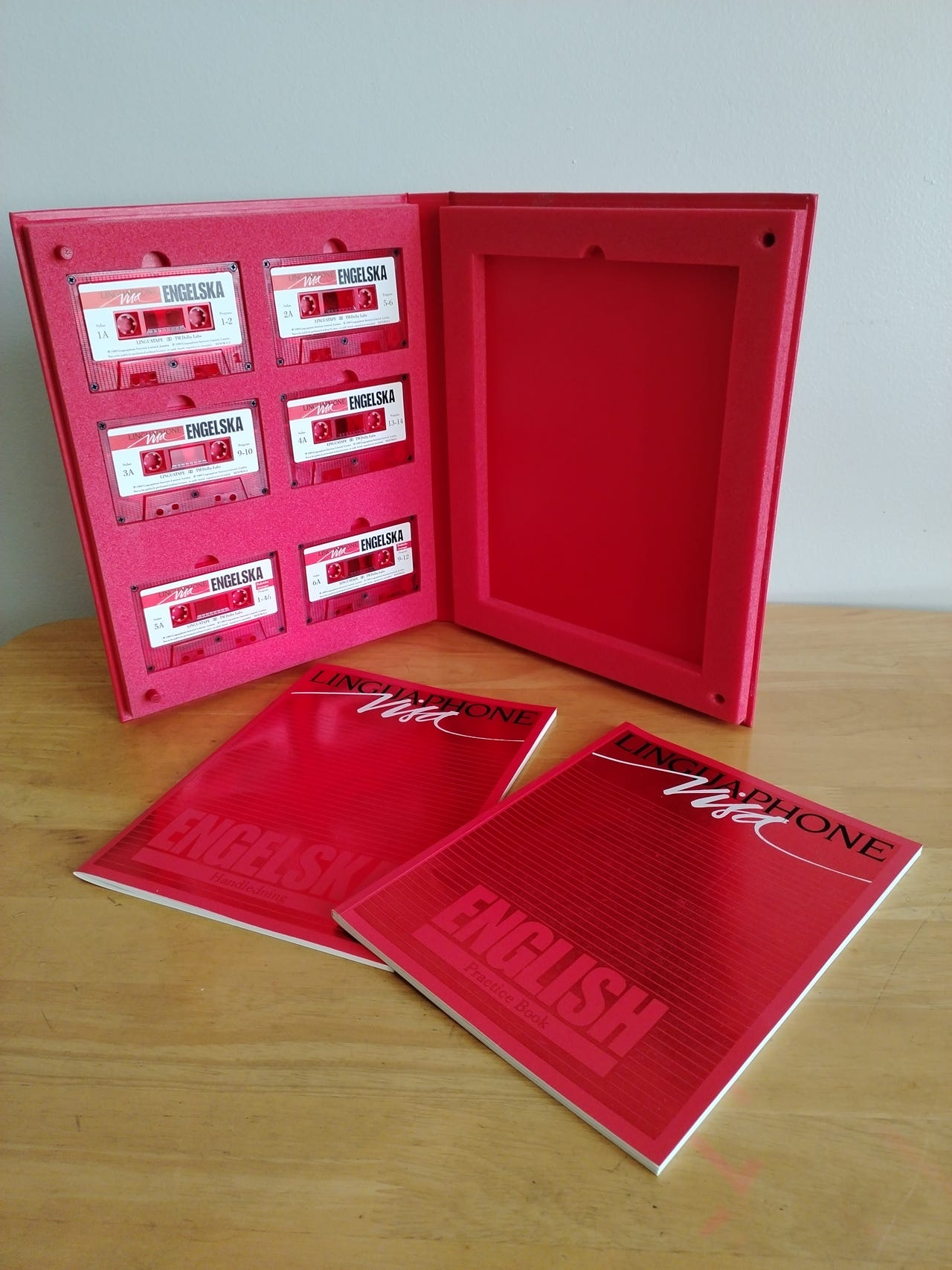 Linguaphone Engelska – Vintage 80‑tal, komplett & fint skick