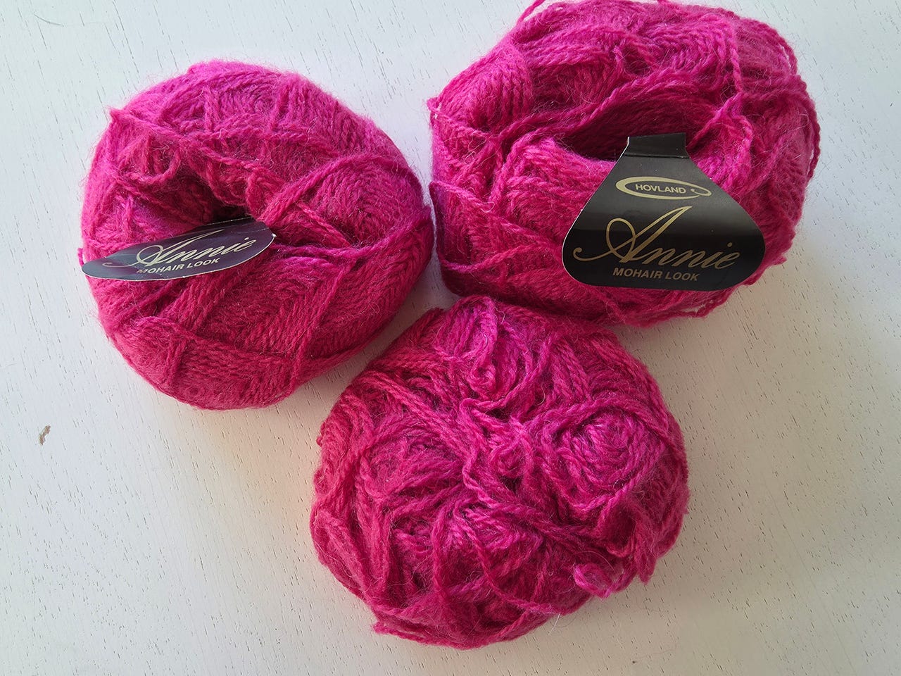 Annie Mohair Look käsityölanka fuksia