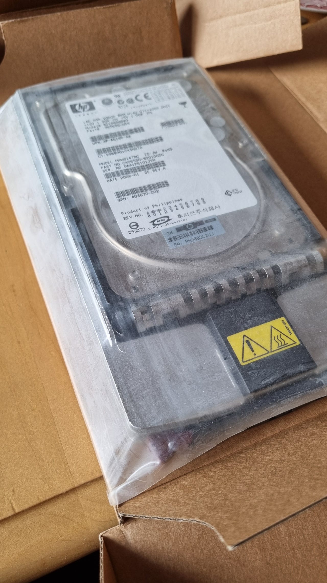 HP SCSI hot swap kiintolevy 146 GB 10k RPM