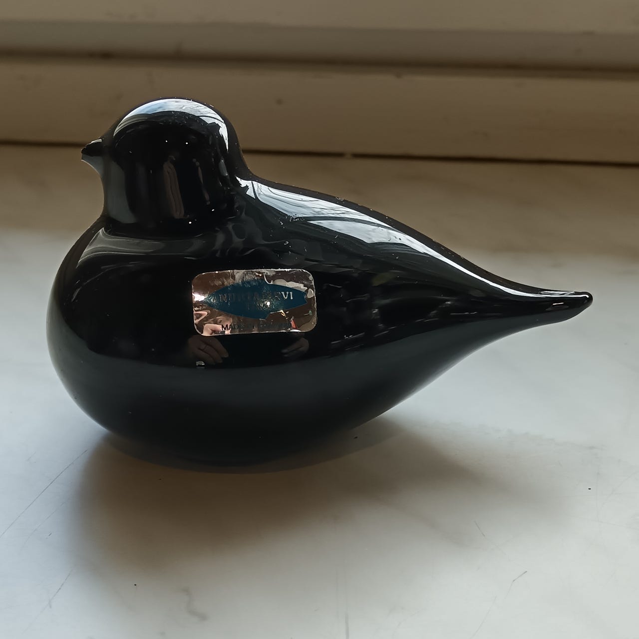 Iittala Oiva Toikka lasilintu musta
