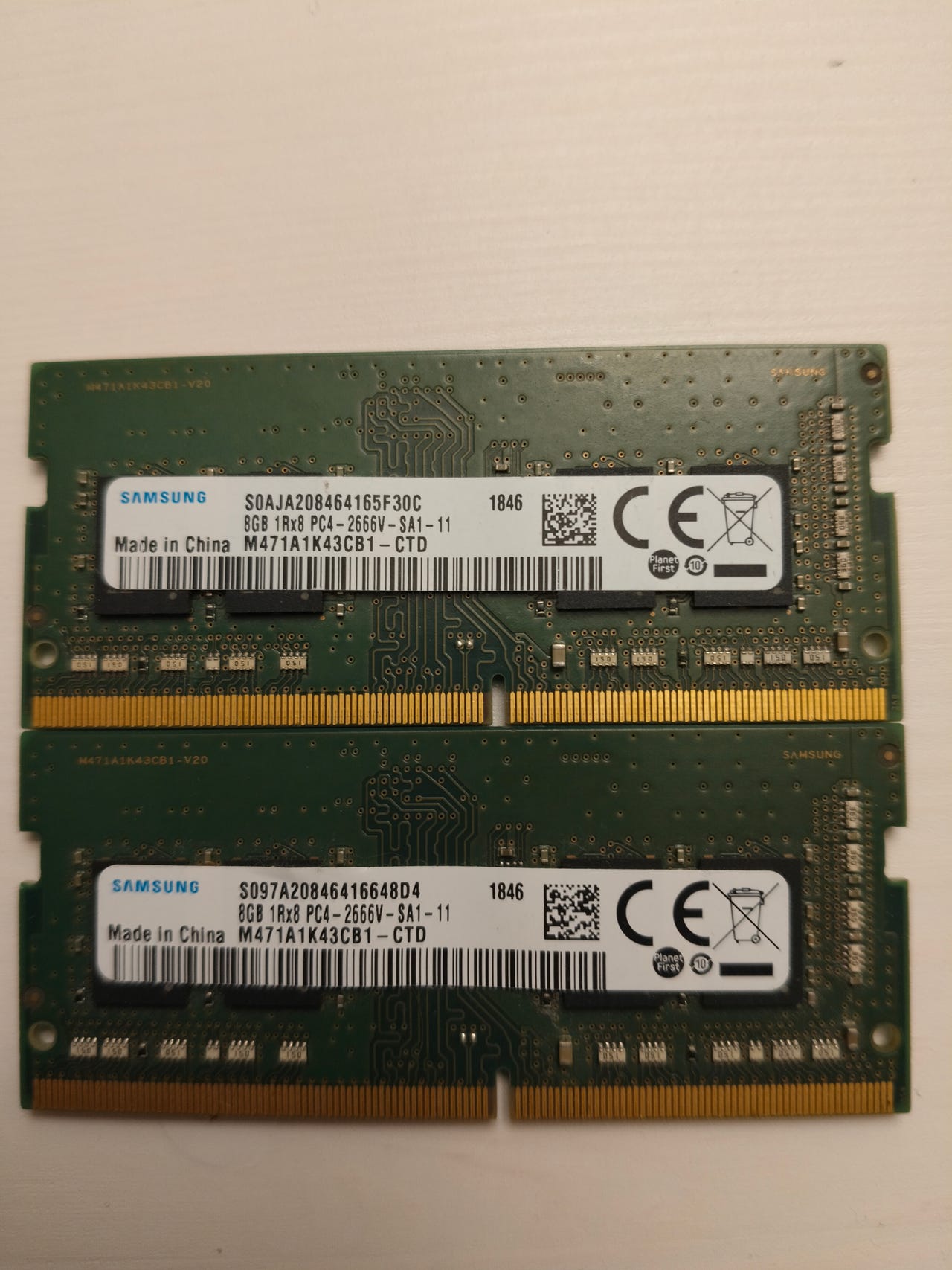 Samsung DDR4 SO-DIMM muistikammat 8 GB 2 kpl