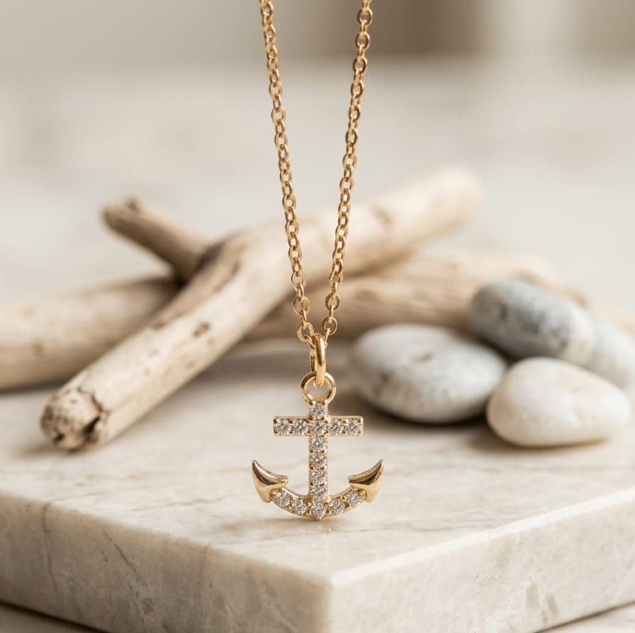 Anchor pendant necklace