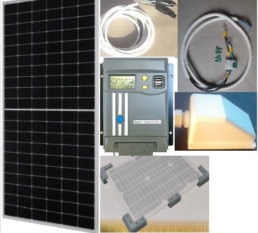 Aurinkosähköpaketti Caravan 455W, 20A MPPT, uusi, takuu
