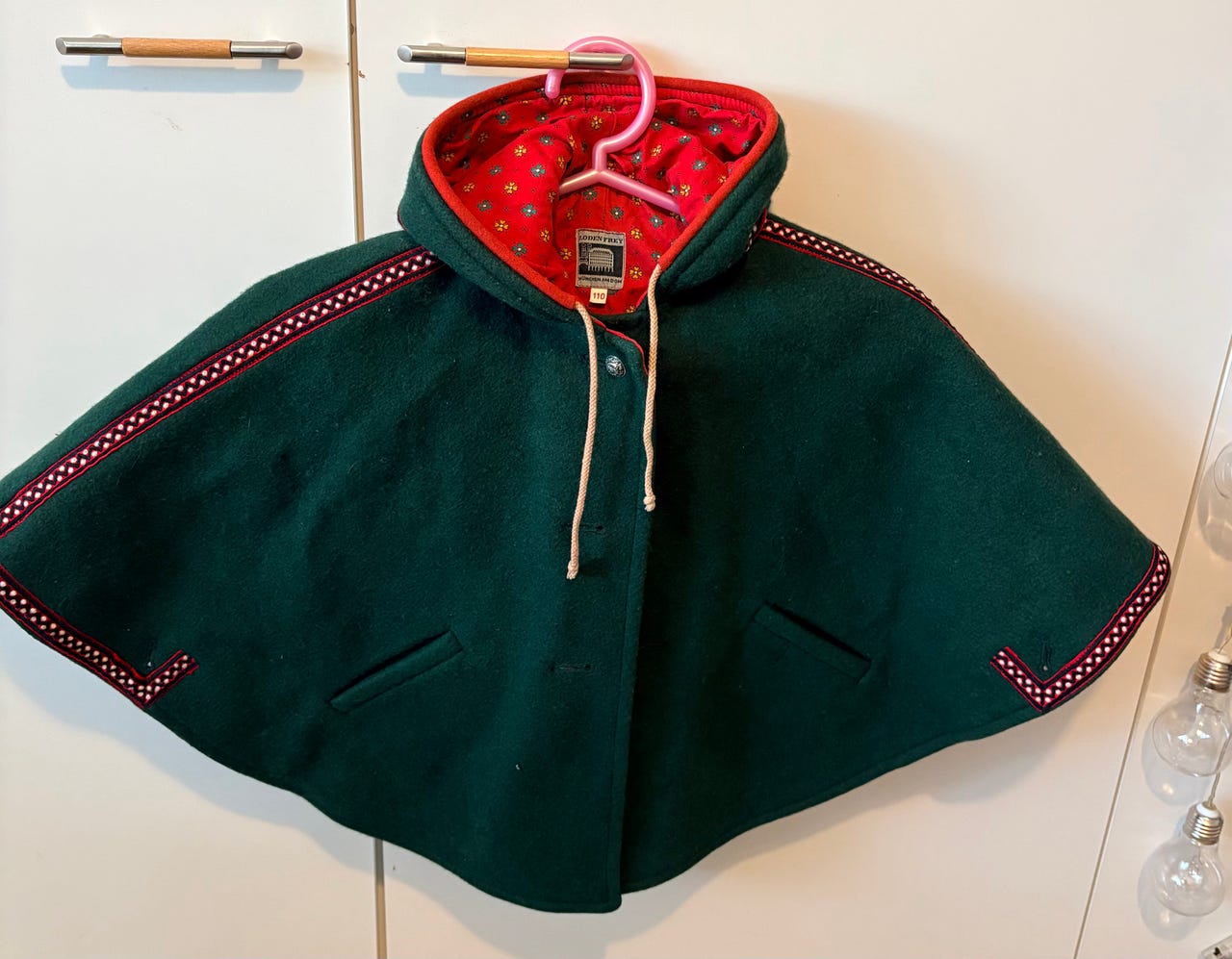 Vintage viittaponcho 110 cm
