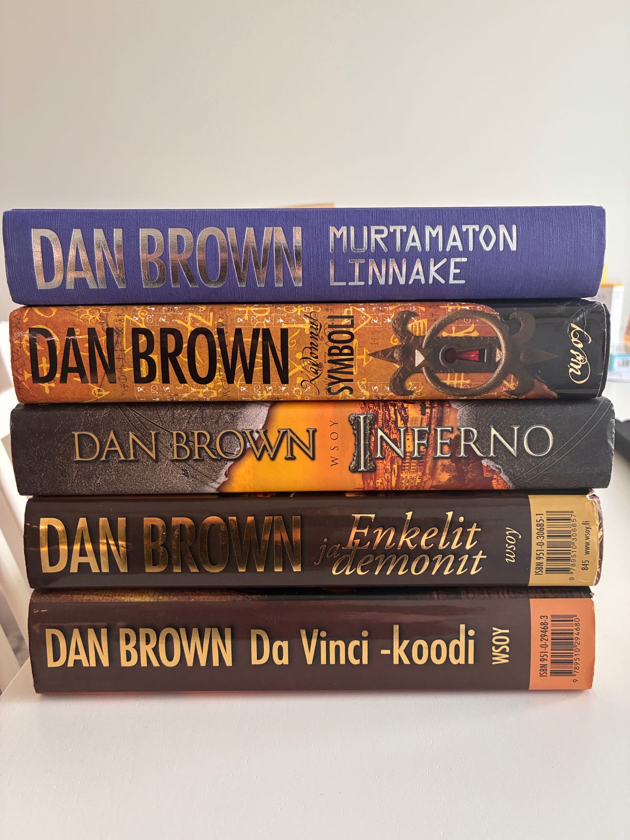 Dan Brown kirjasetti 5 kpl