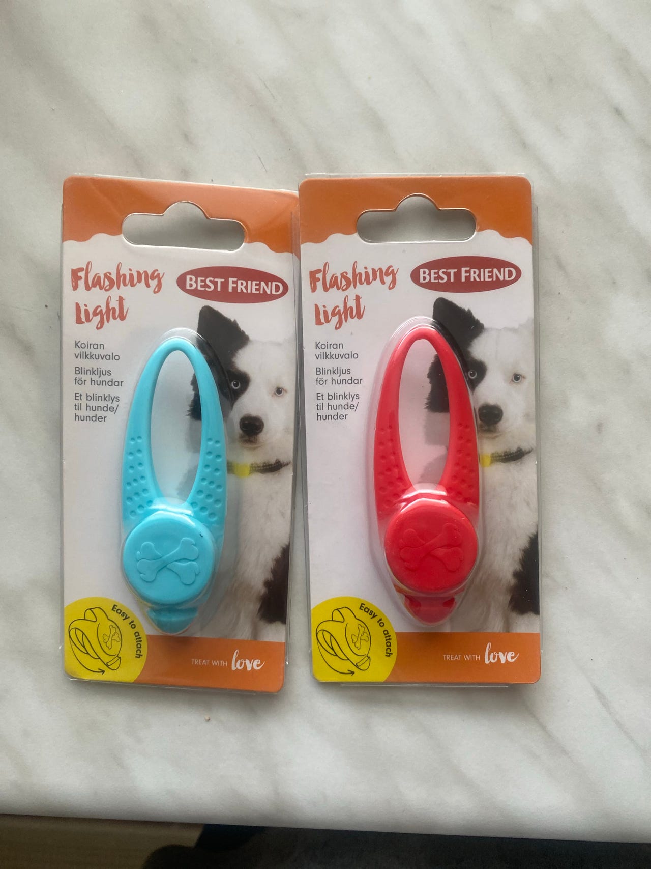 Best Friend koiran vilkkuvalo punainen ja sininen