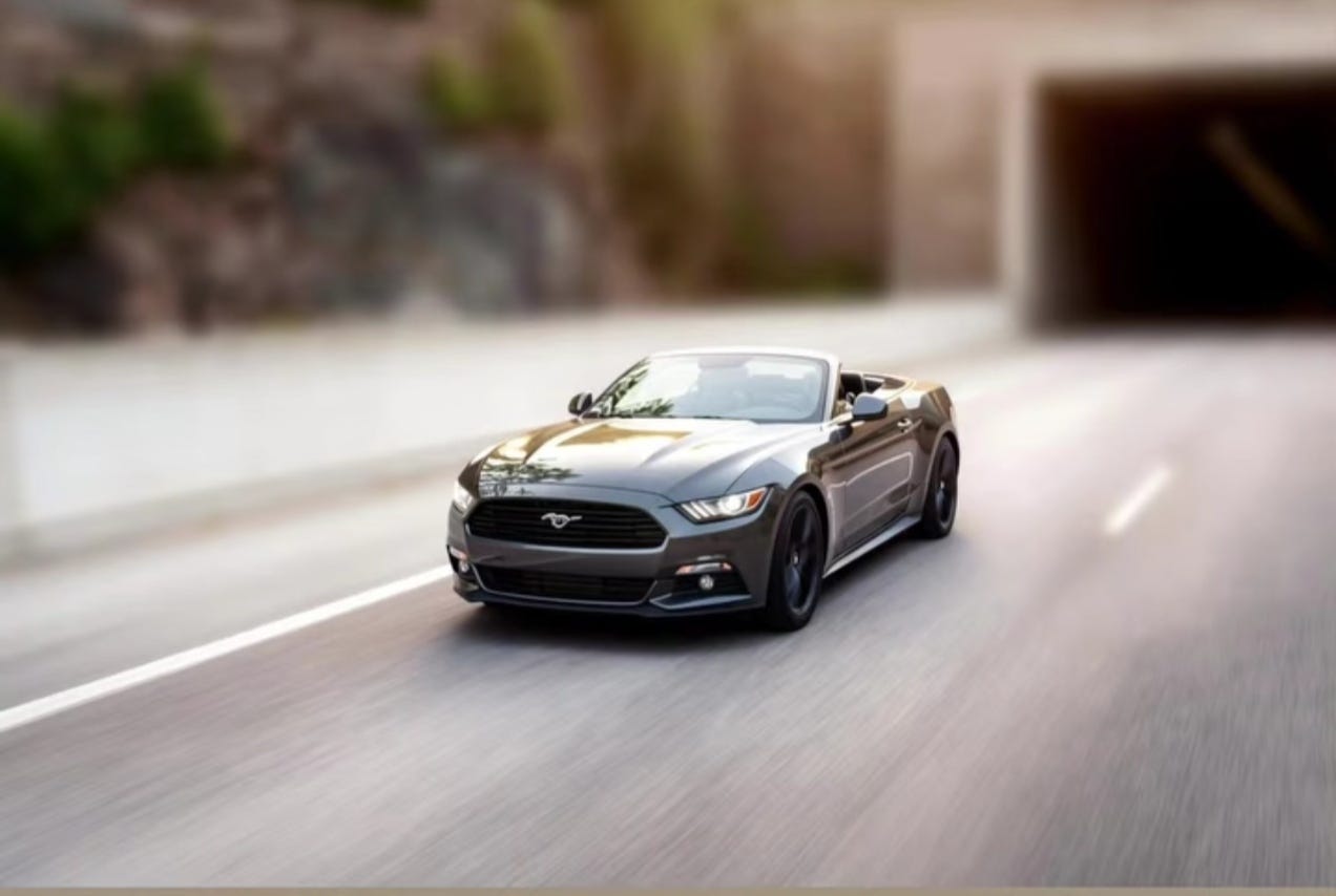 Vuokrataan Ford Mustang avoauto!