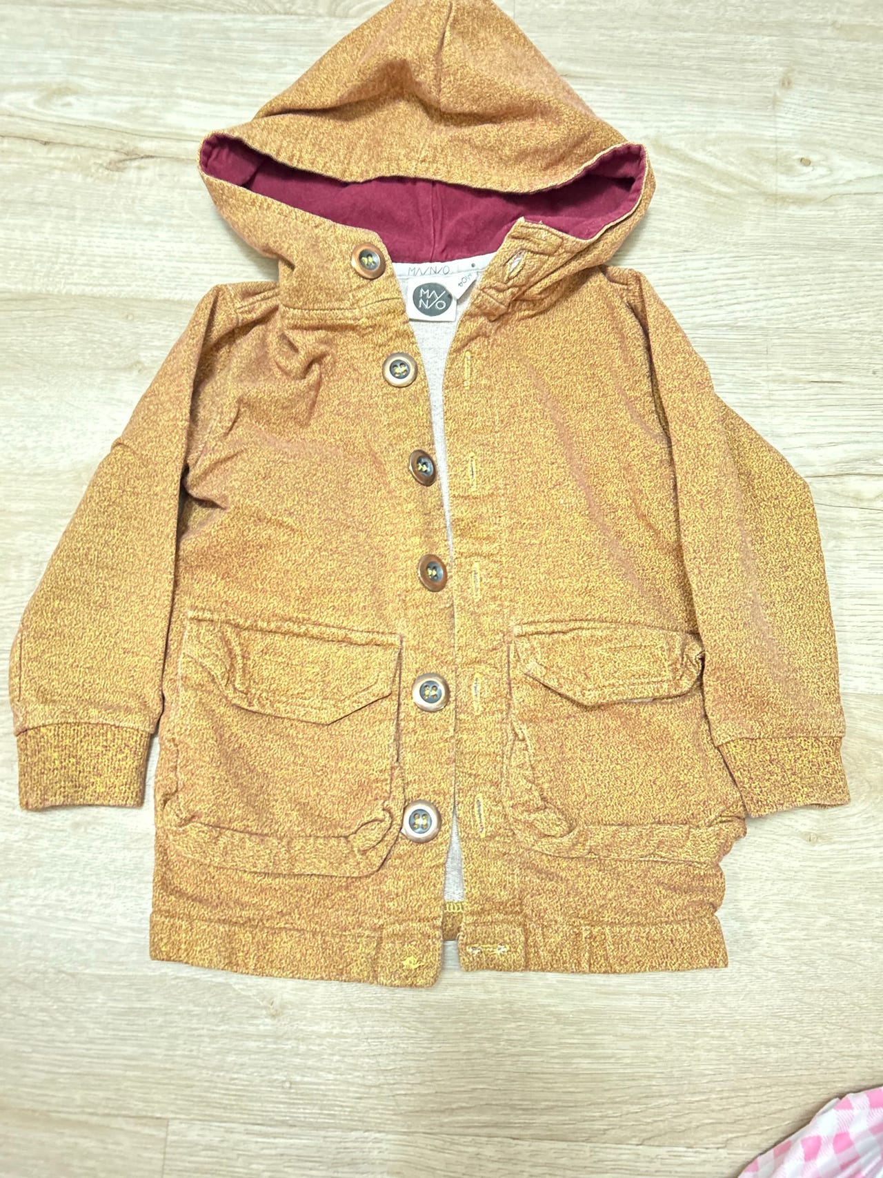 Mainio lasten hupparitakki koko 98 keltainen unisex
