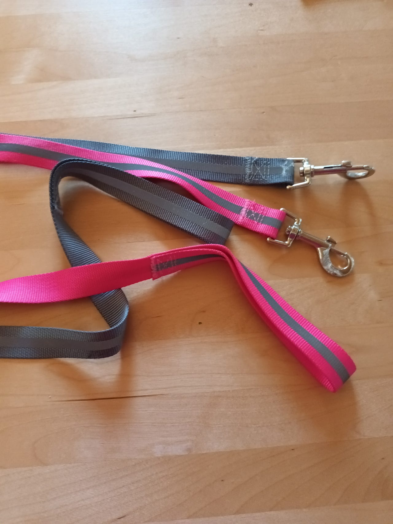 Heijastavat koiran talutushihnat harmaa/pinkki