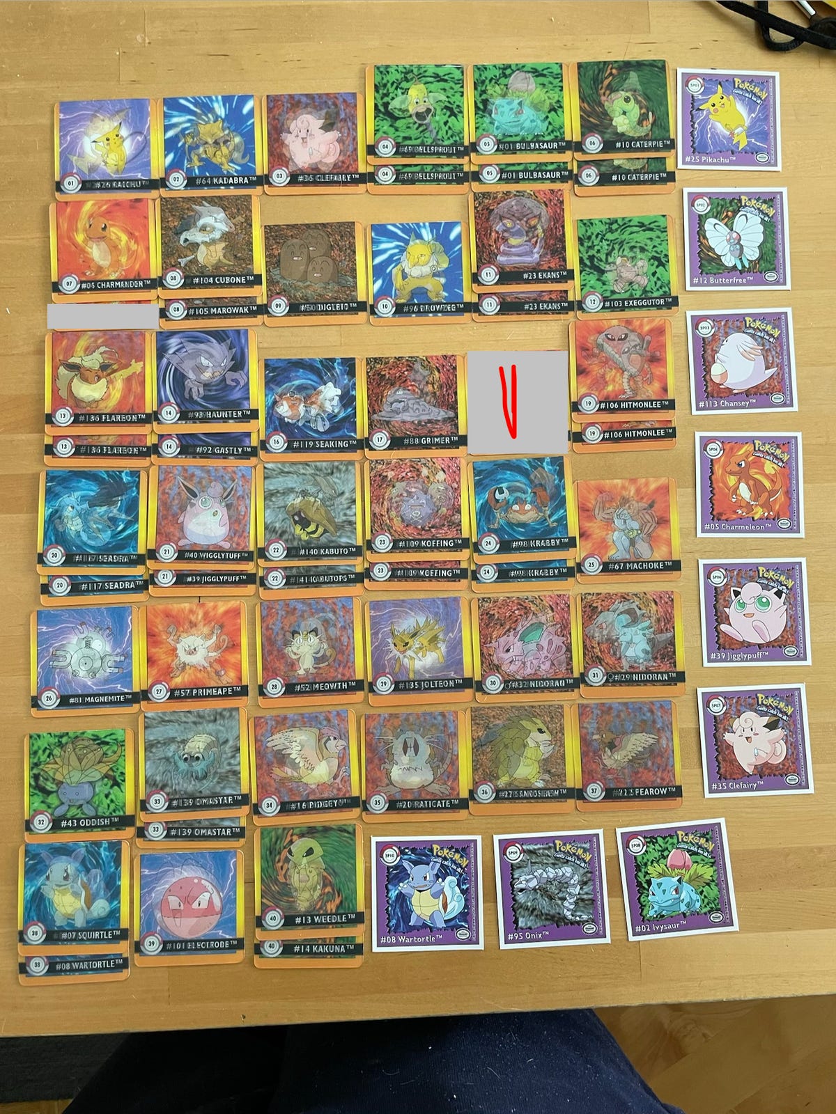 Pokemon Action Flipz premier edition kortteja + tarroja