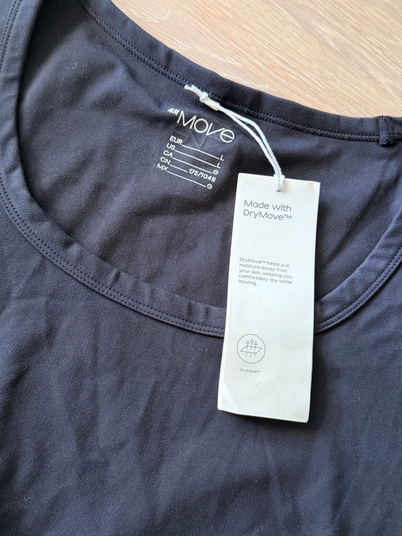 H&M Move urheilupaita, koko L, musta
