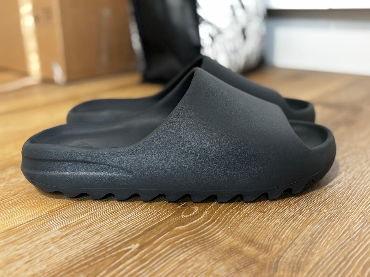 adidas gazelle silver green womens Yeezy Slide 'Bone' – Accidental Fashion Icon main image 1