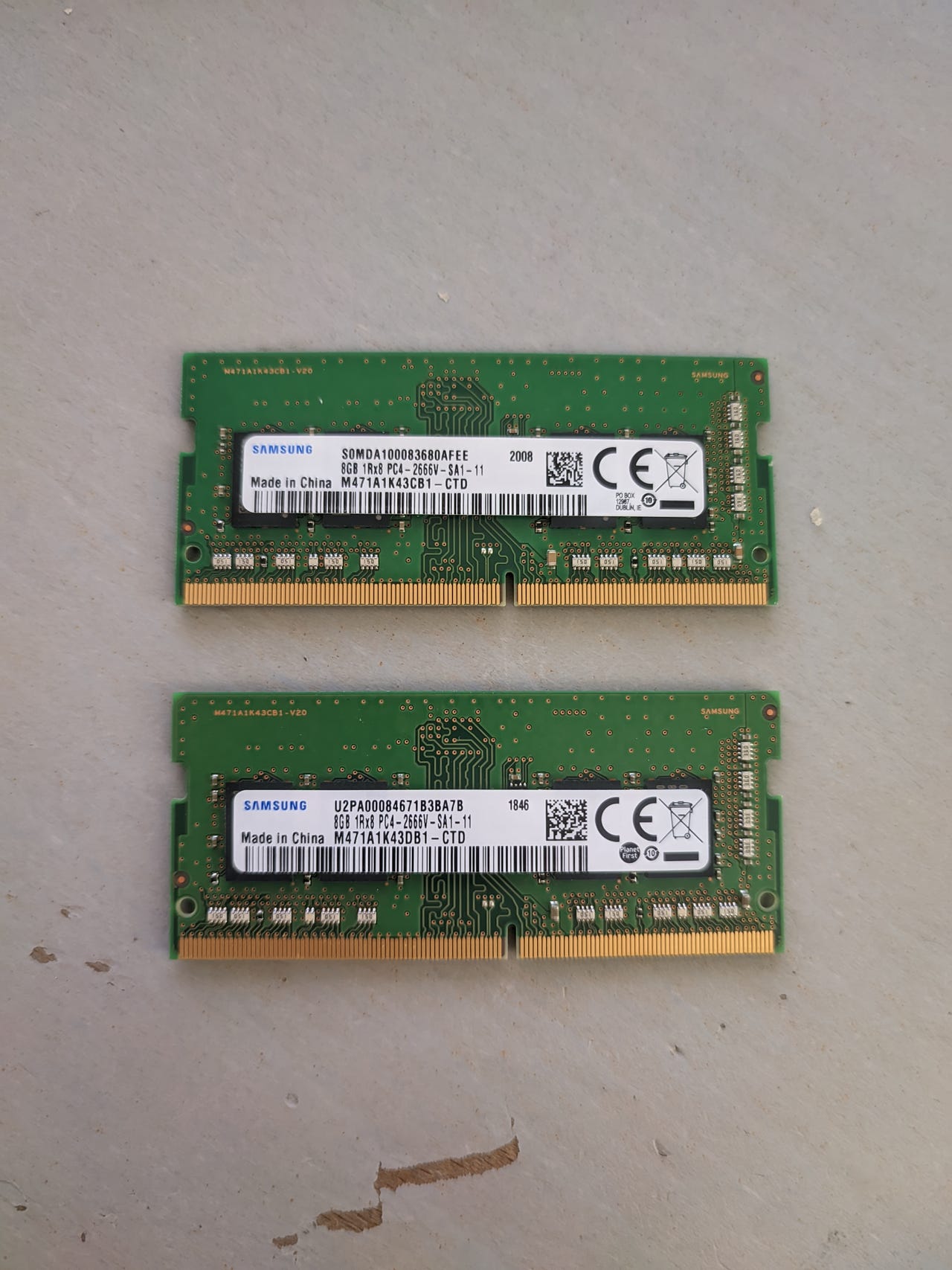 Samsung 16GB (2x8GB) DDR4 2666MHz SO-DIMM kannettavan muistit | Tori