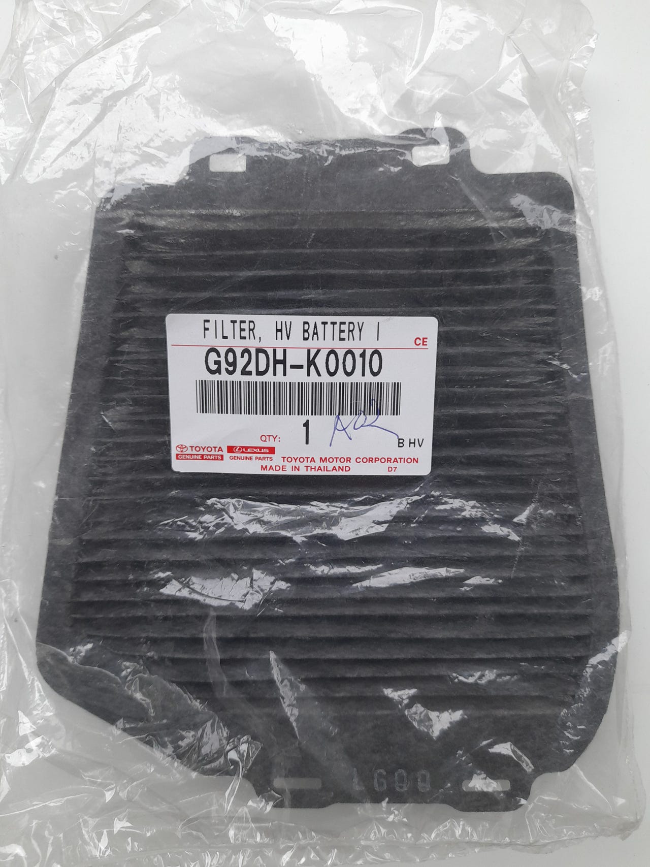 OEM G92DH-K0010 alkuperäinen Toyota Yaris Hybrid akun suodatin