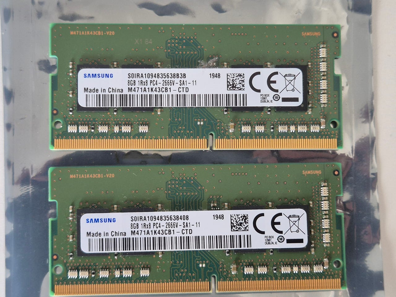 2x Samsung 8GB DDR4 2666MHz SO-Dimm | Tori