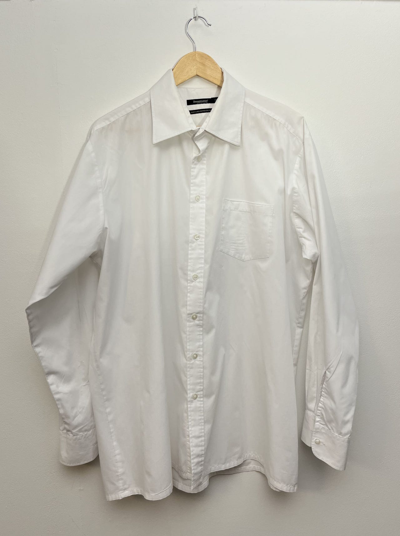 Dressmann valkoinen kauluspaita, miesten XL