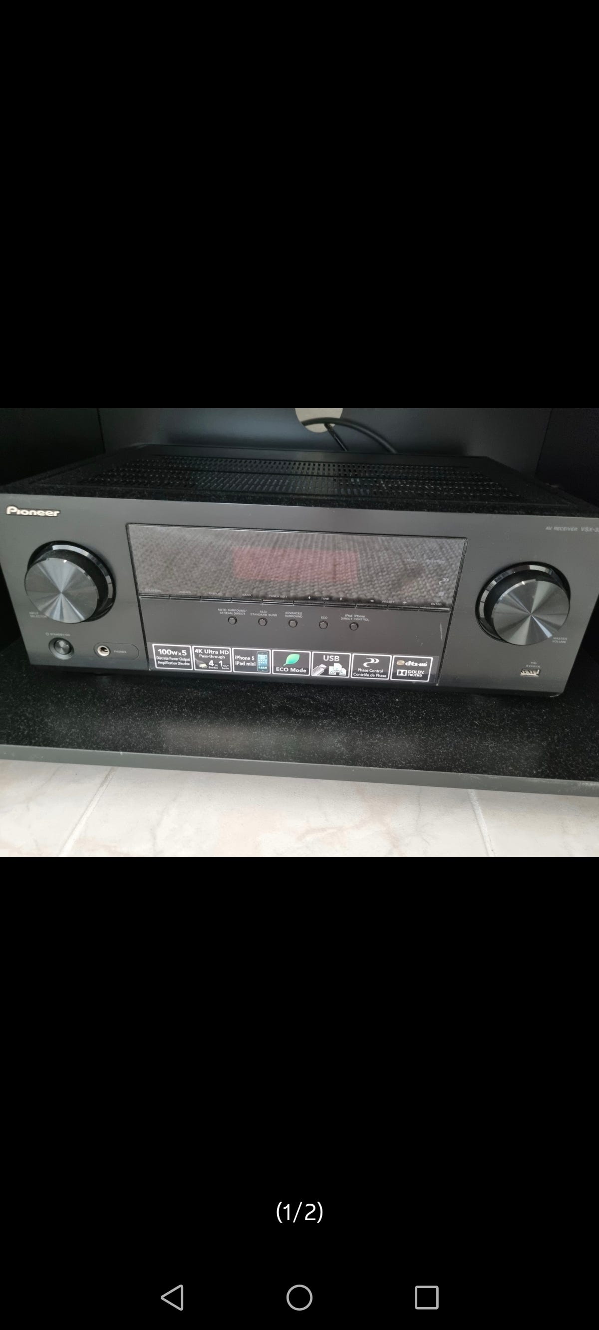 Pioneer VSX-323 AV-vahvistin musta