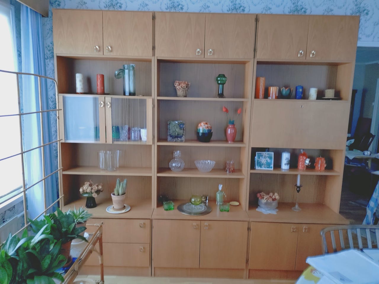 Kirjahylly, teak 60-70 luku