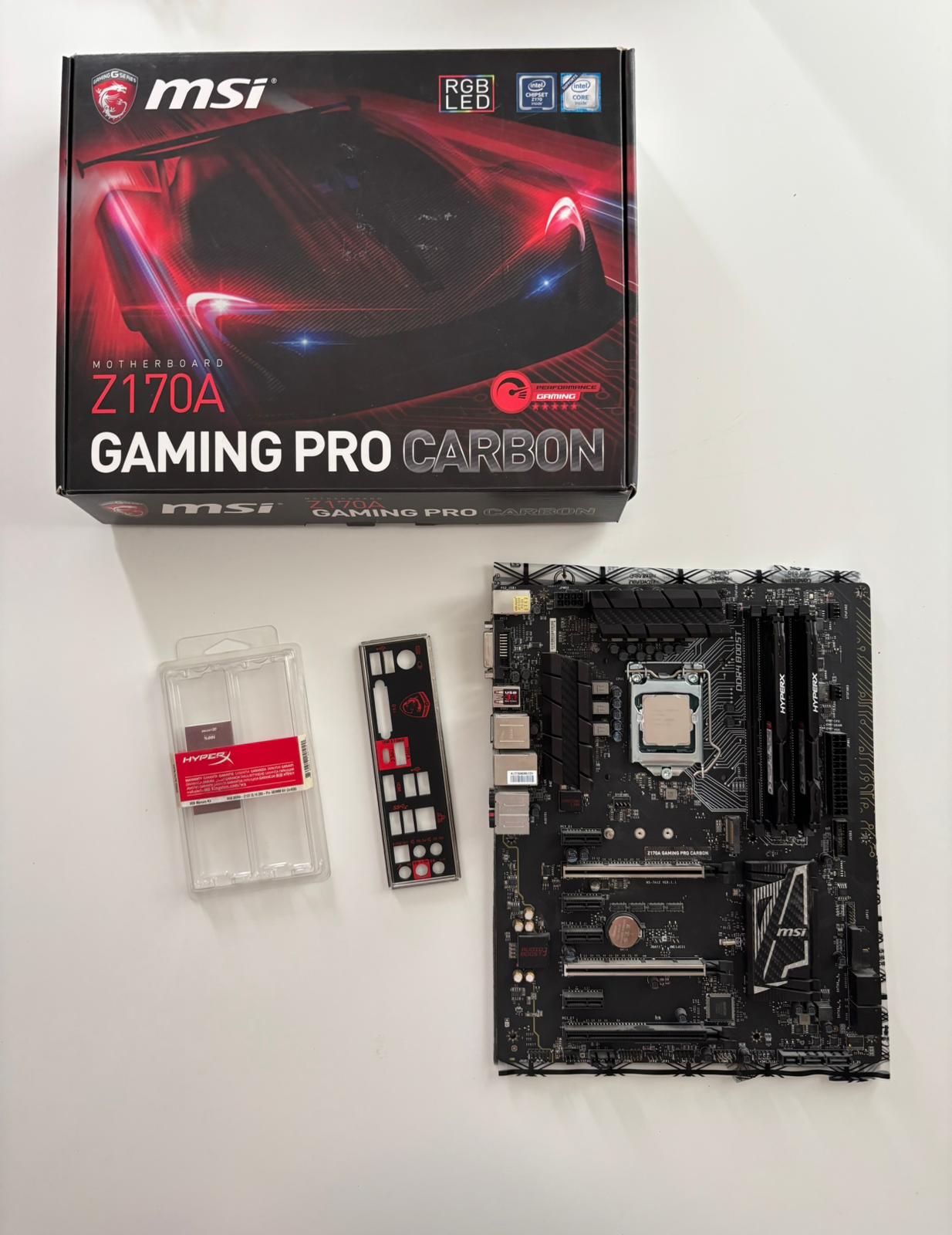I7-7700K, MSI Z170A Gaming Pro Carbon, HyperX 8gb 2133Mhz ddr4 | Tori
