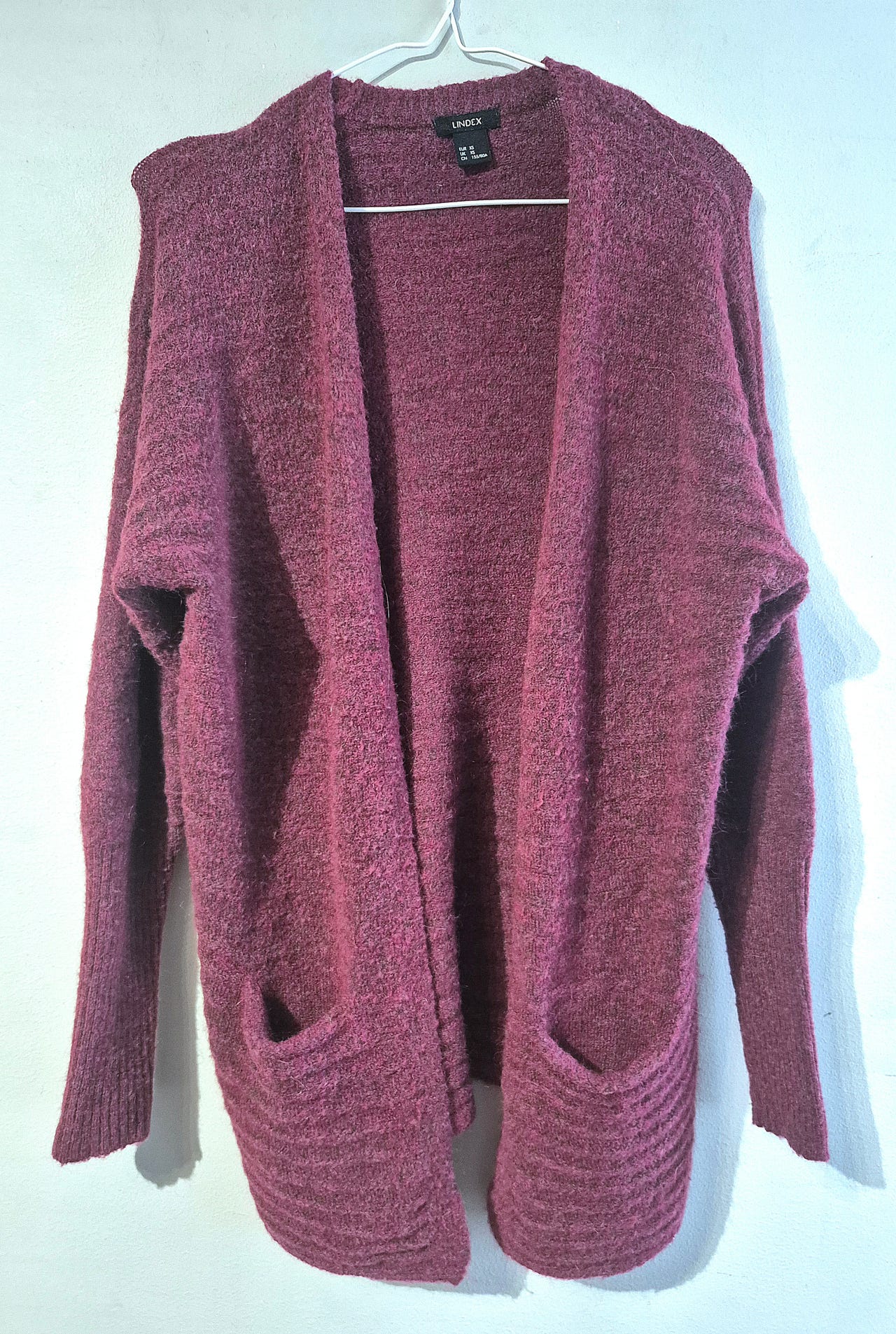 Lindex villa/mohair neuletakki, koko XS