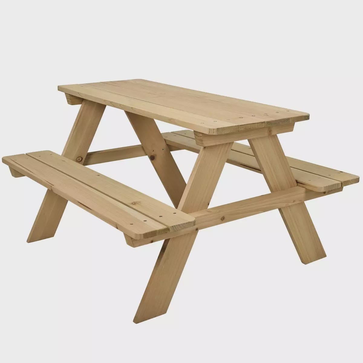 Lasten pöytä penkeillä puu 89cm