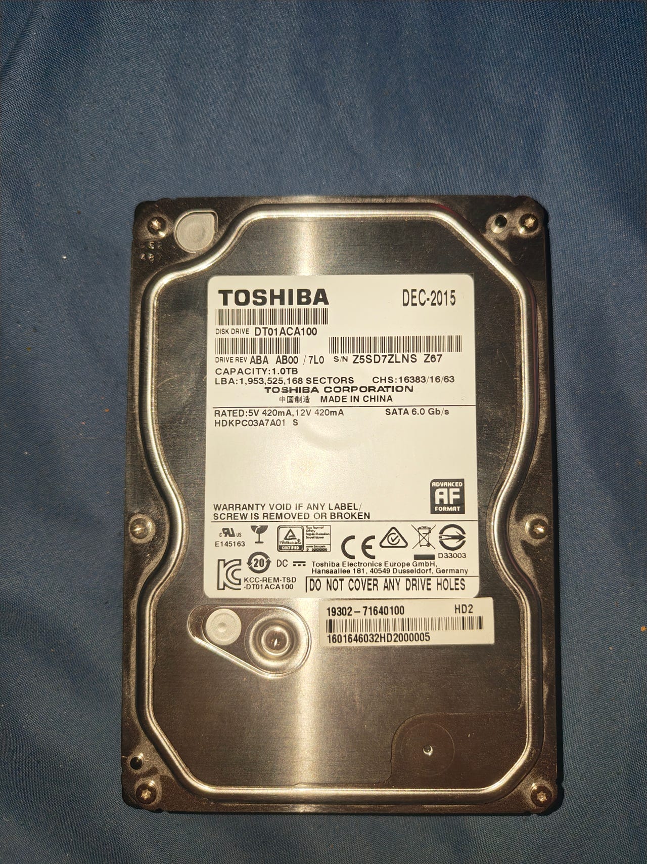 Toshiba 3,5 kovalevy 1 TB SATA