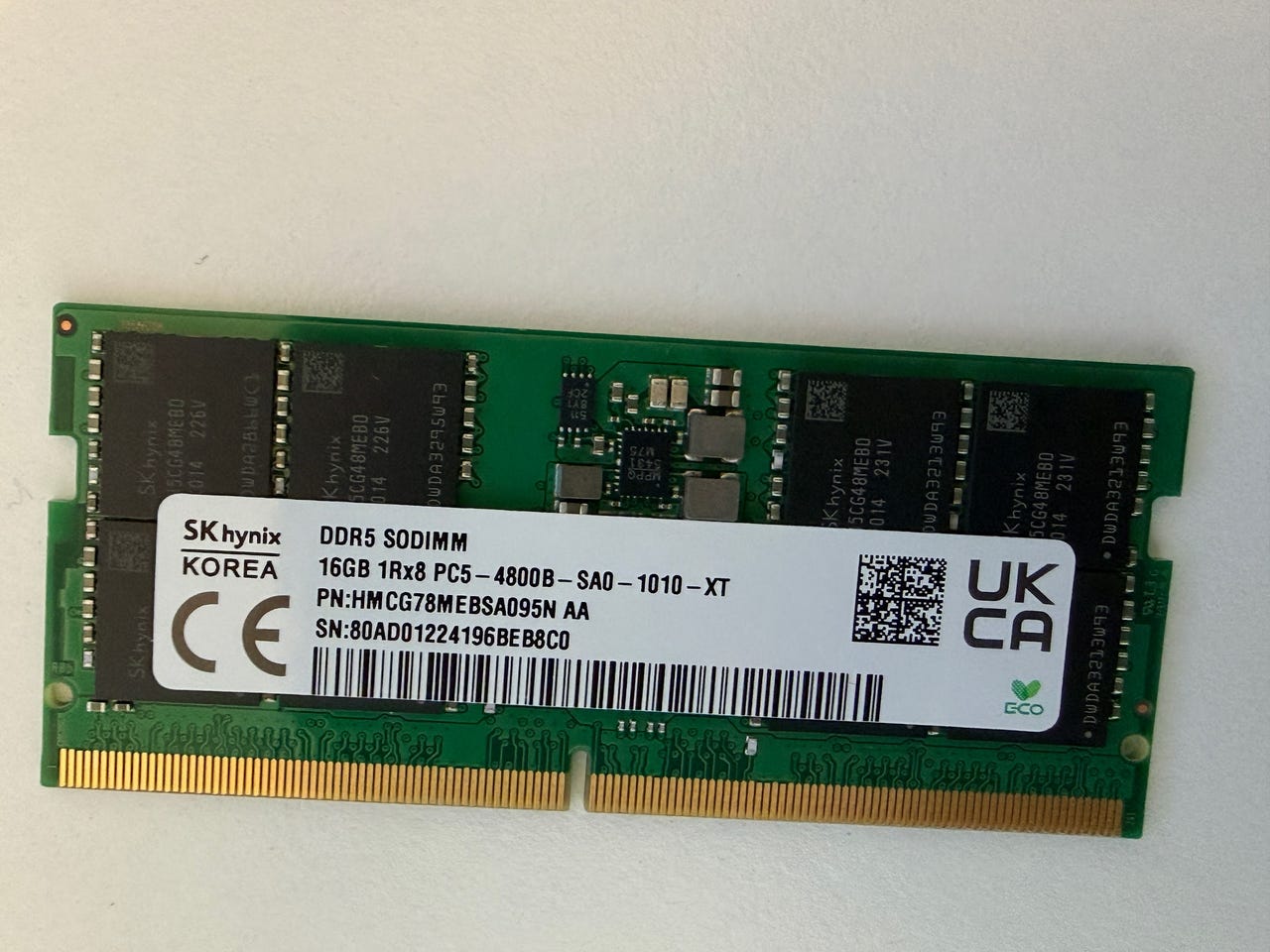 16GB SK Hynix DDR5 4800 PC5-4800B Läppäriin | Tori