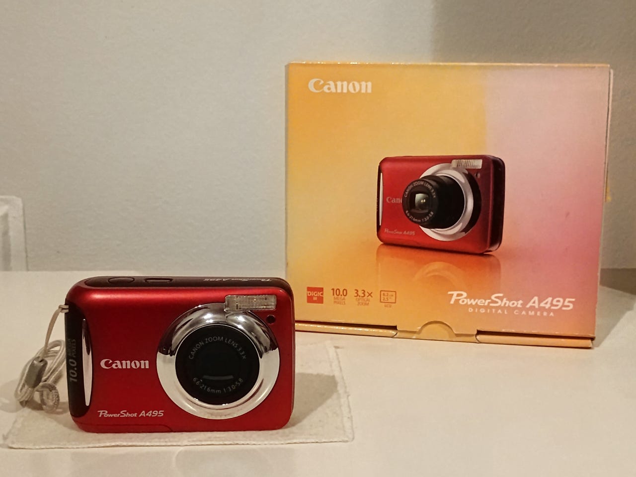 Canon PowerShot A495 punainen digikamera | Tori