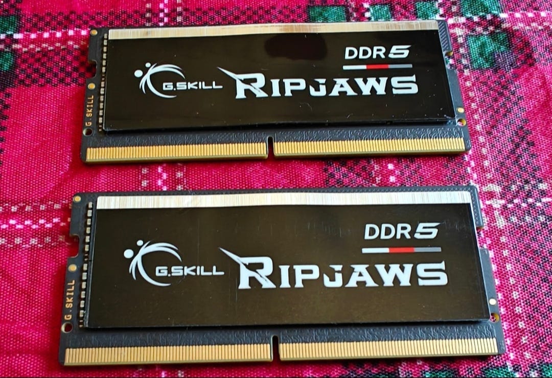 64GB (2x32GB) DDR5 SO-DIMM -muisti, G.Skill Ripjaws 4800MHz | Tori