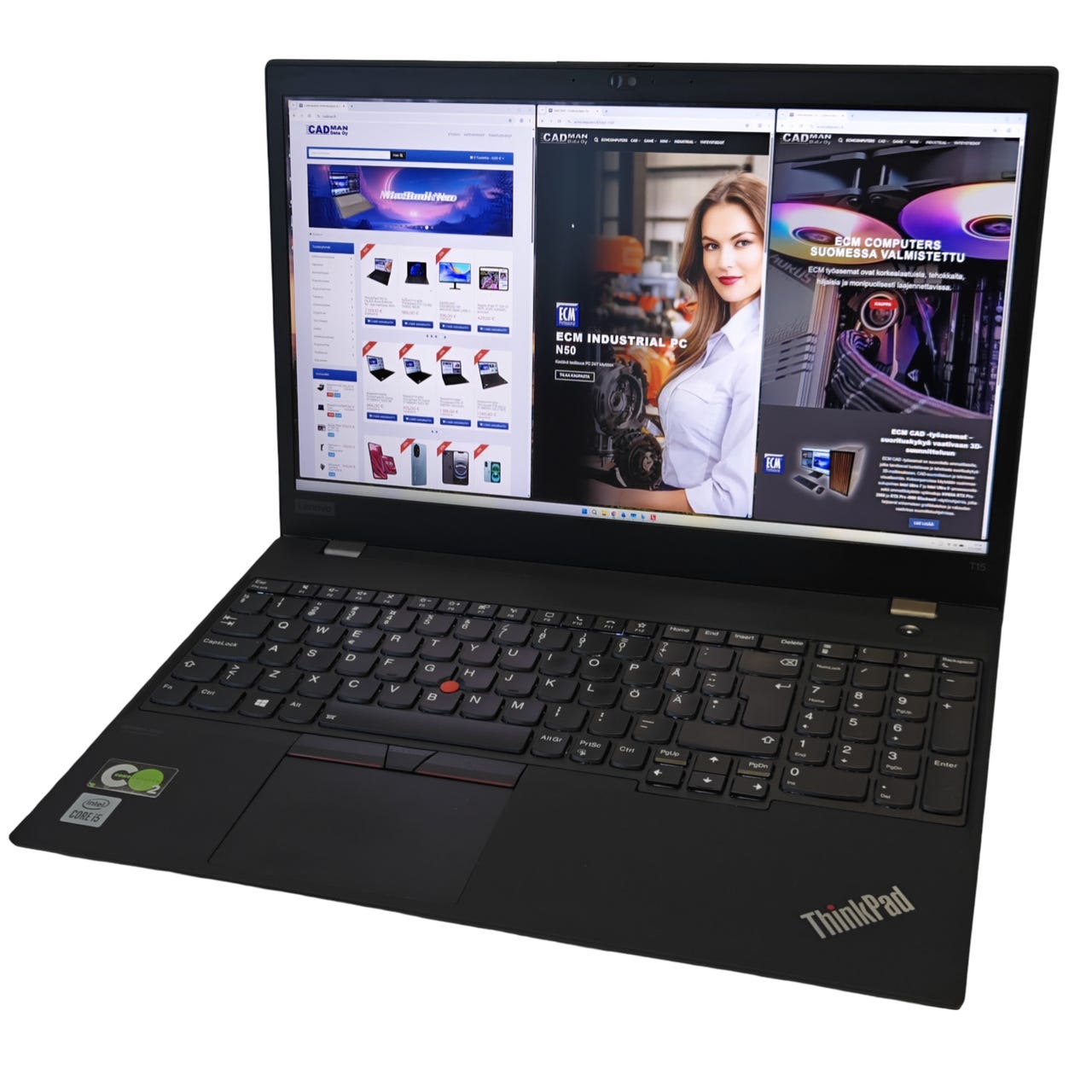 Nopeimmalle: ThinkPad T15 G2 4G/LTE i5 1135g7 16Gt 256Gt 15.6 W1