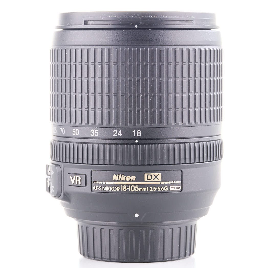 Nikon AF-S Nikkor 18-105mm f/3.5-5.6G DX ED VR -objektiivi (käyte