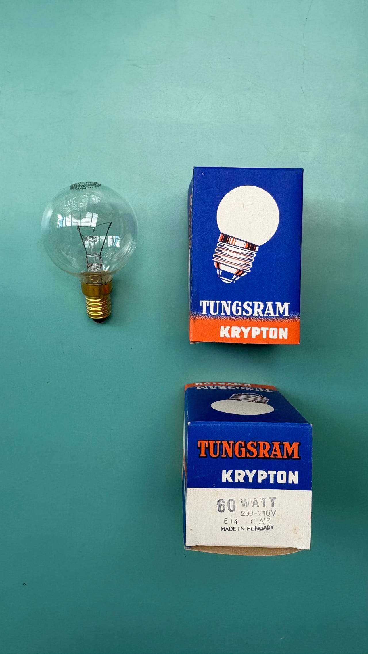 Tungsramin kirkas Krypton-hehkulamppu, 60 W, E14
