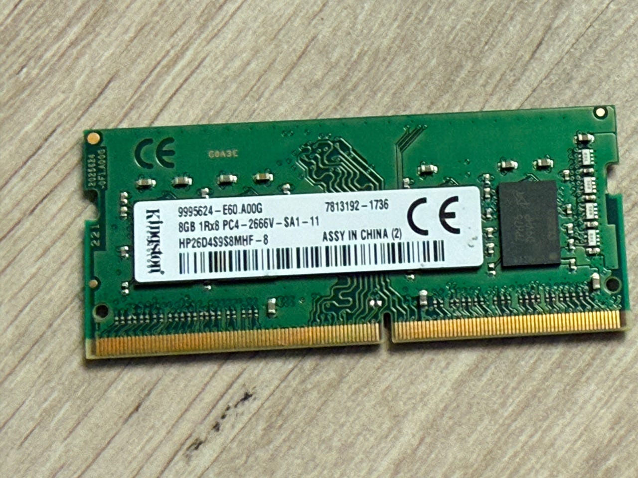 8GB Kingston DDR4 2666MHz SO-DIMM Läpäriin | Tori