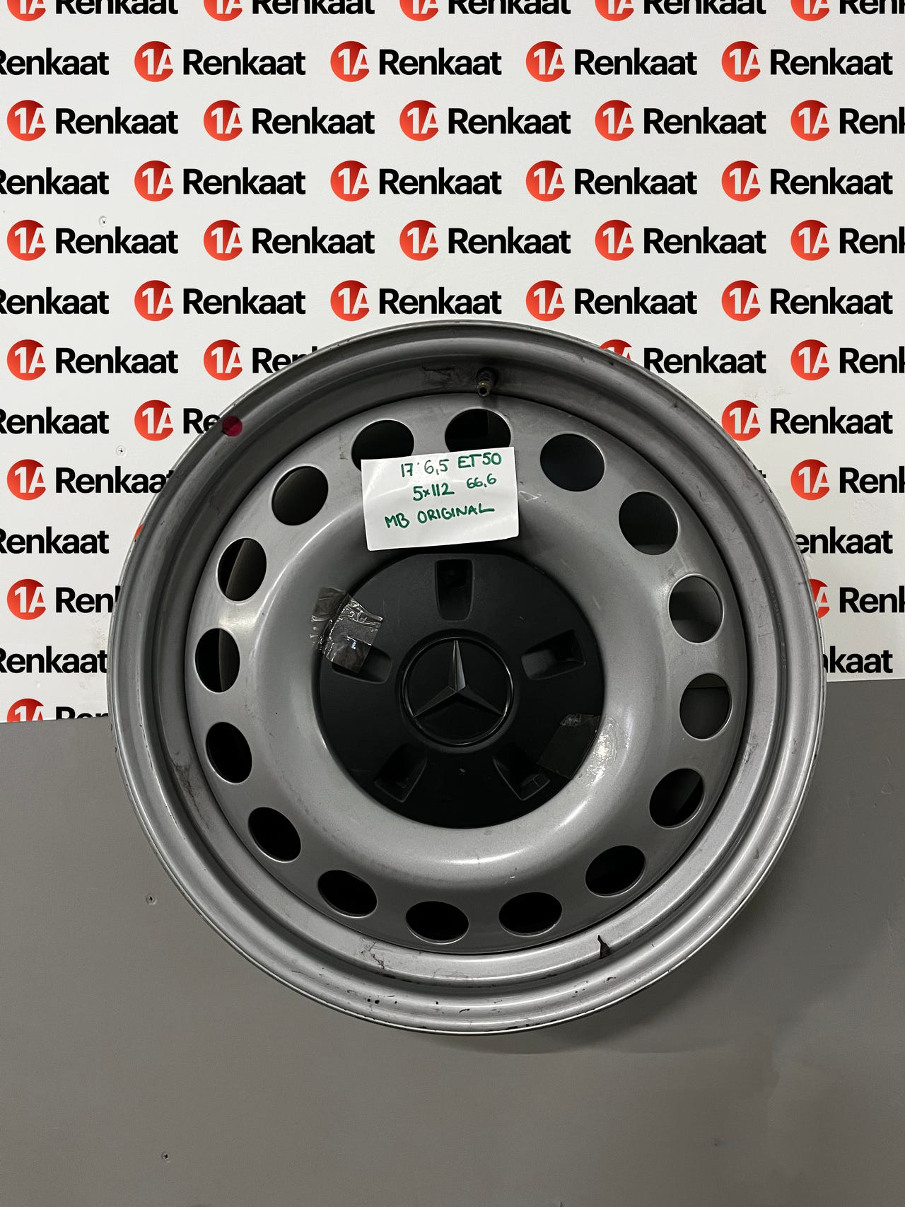 KÄYTETYT PELTIVANTEET MB ORIGINAL 17X6,5 5X112 ET50 66.6 8KPL