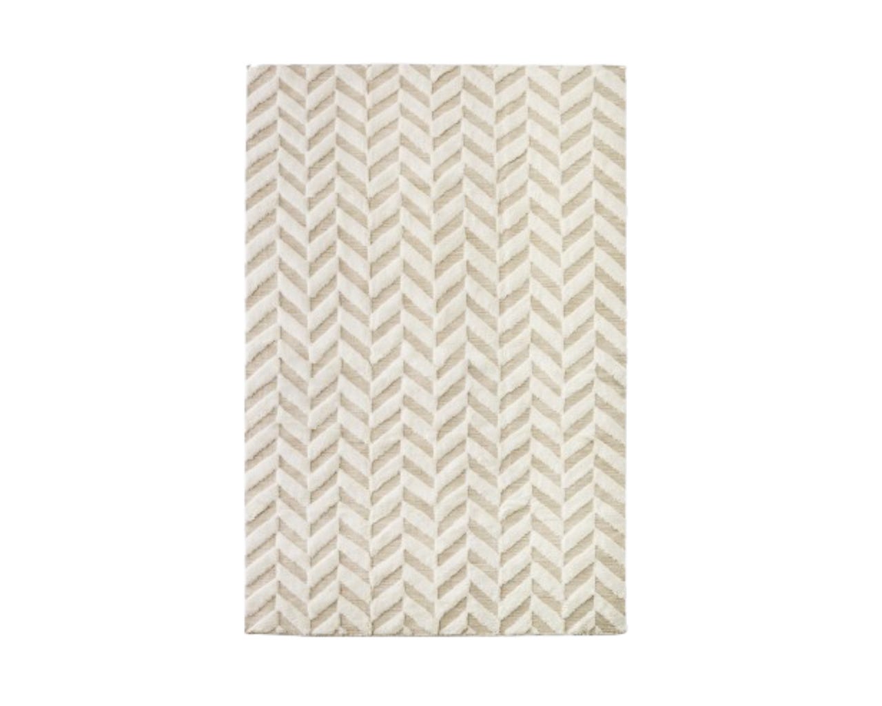 Dusty Deco Herringbone villamatto 300 x 400 cm luonnonvalkoinen /