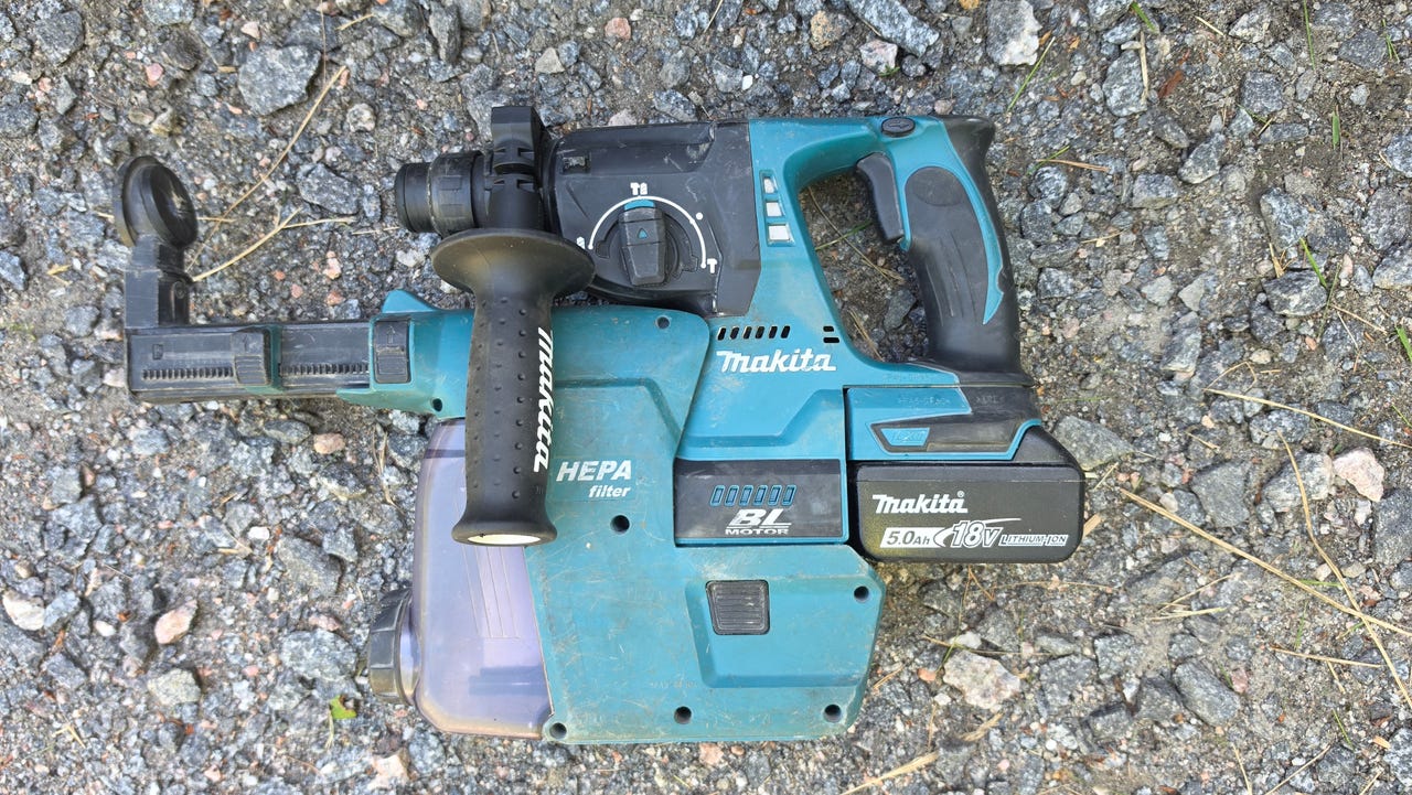 Makita poravasara imurilla ja 5ah 18V akulla