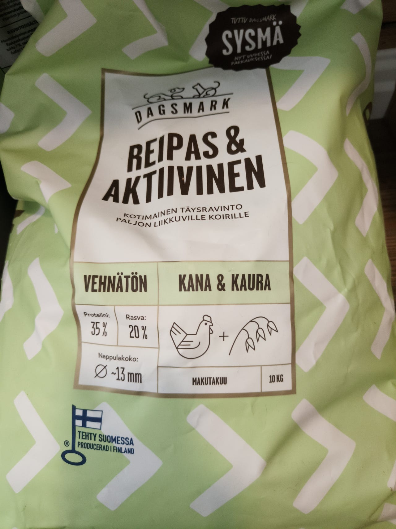 Dagsmark Reipas & Aktiivinen koiranruoka kana & kaura vehnätön