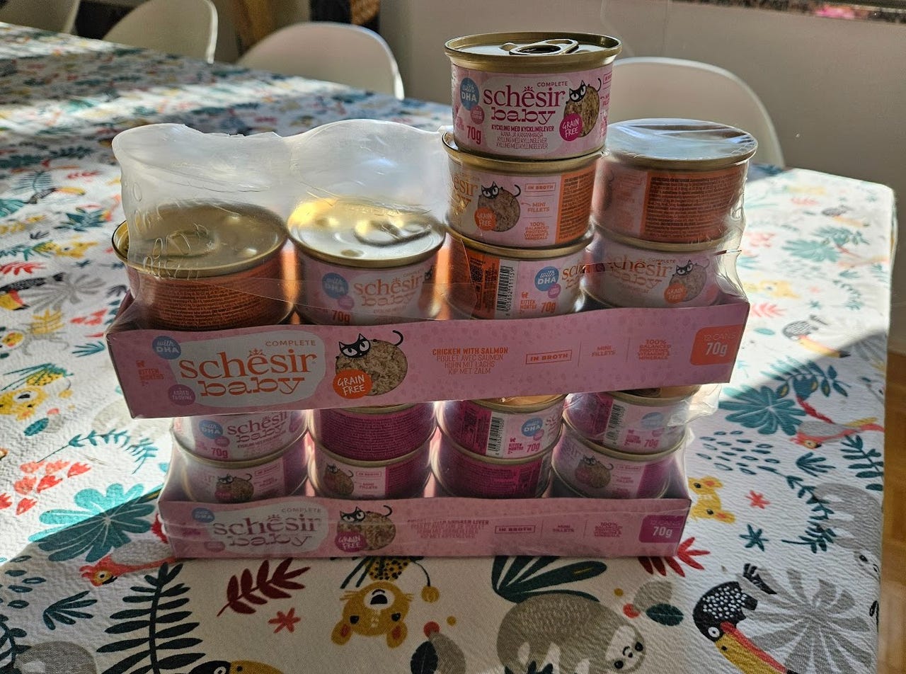 Schesir Baby kissan märkäruokapurkit