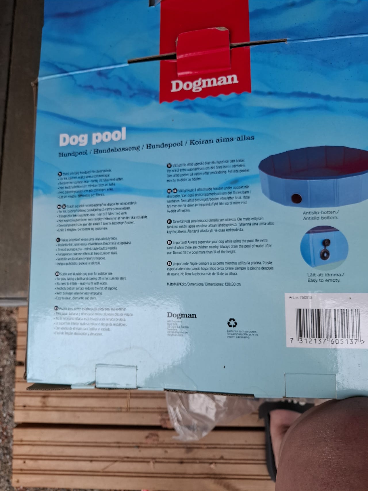 Dogman koiran uima-allas sininen