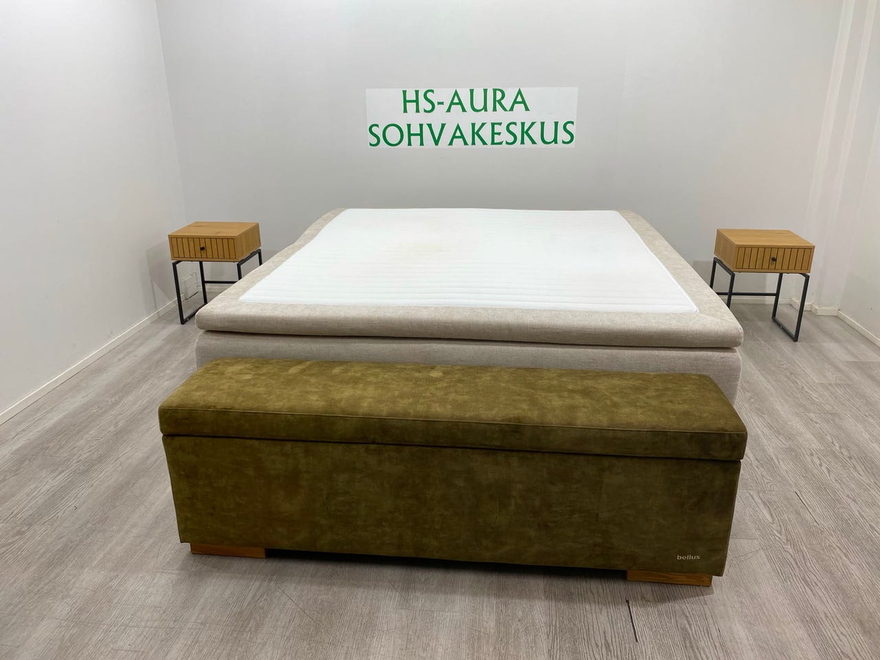 BELLUS Jennkisänky ( Hard ) 200 x 180  + BELLUS Päätyarkku  + JYS