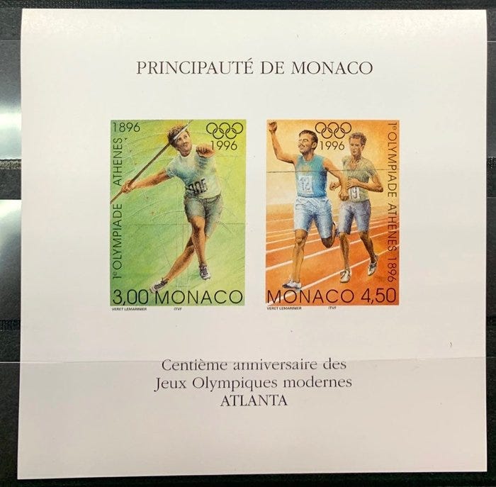 Monaco 1996 - Monaco, erikoislohko nro 28, Atlantin olympialaiset