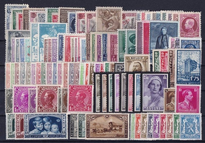 Belgia 1919/1936 - Sarjat ja osittaiset vuosikerrat - POSTFRIS -