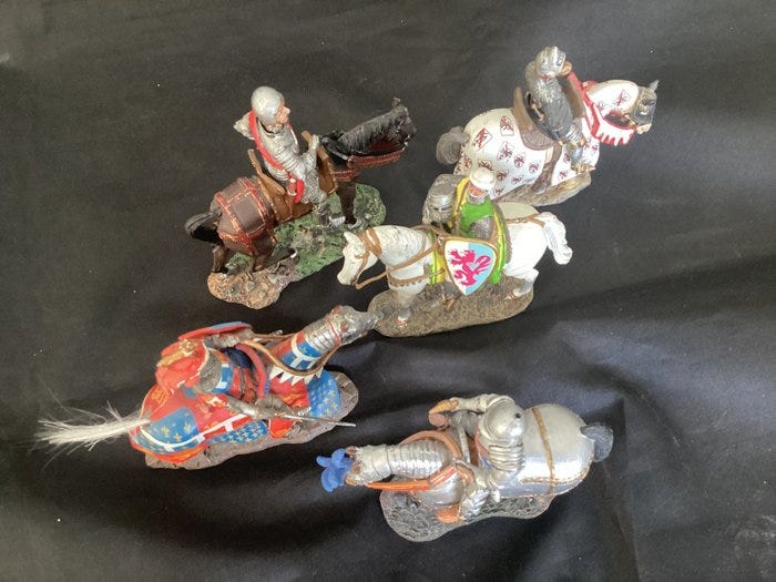 Del Prado - Sotilaallinen miniatyyrihahmo - Lot of 5 Medieval Mou