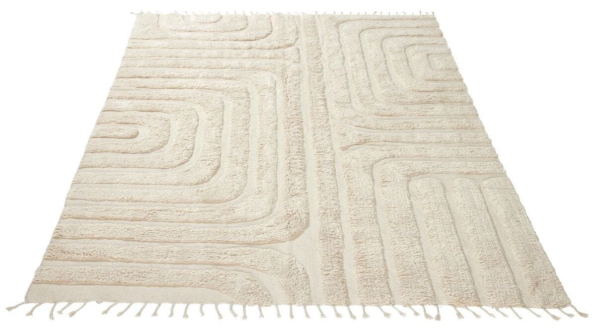 OUTLET Deko puuvillamatto 200x300 cm luonnonvalkoinen