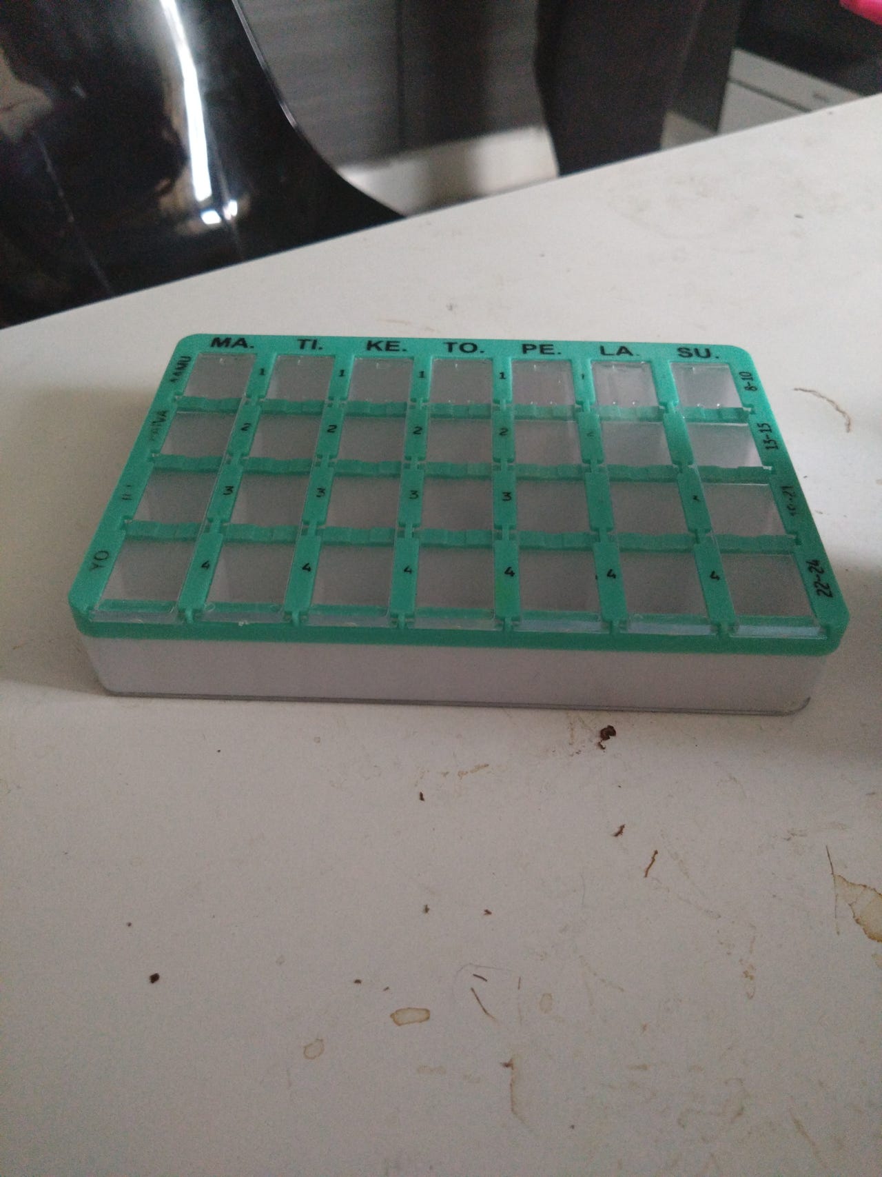 Viikkolääkedosetti vihreä